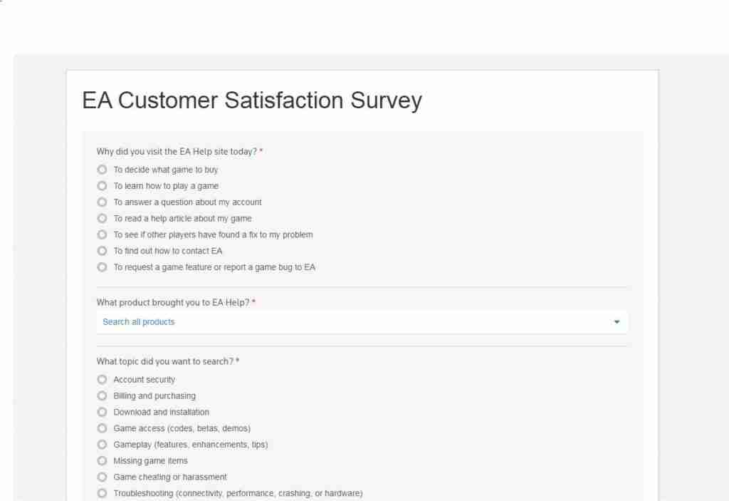 Customer satisfaction survey 