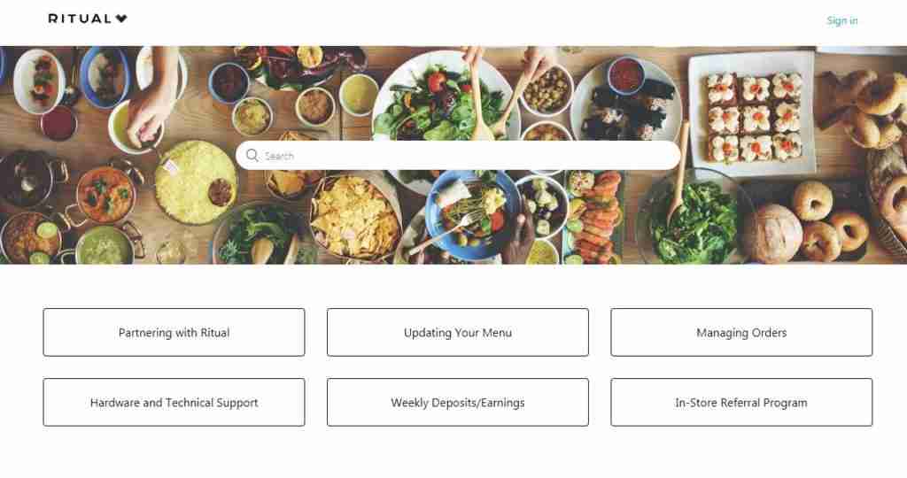 Ritual Support for Restaurants