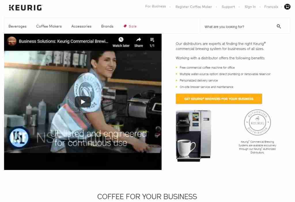 keurig business support