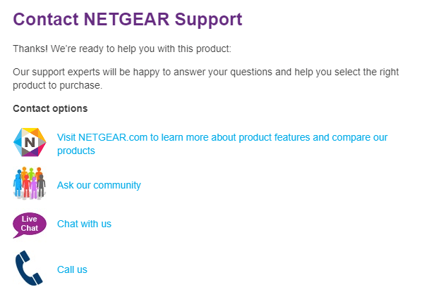 netgear contact information canada