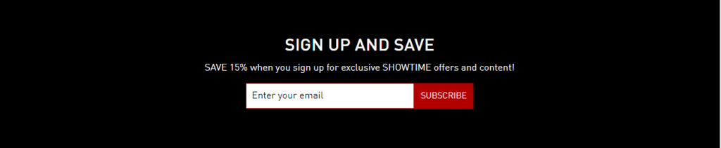 showtime newsletter