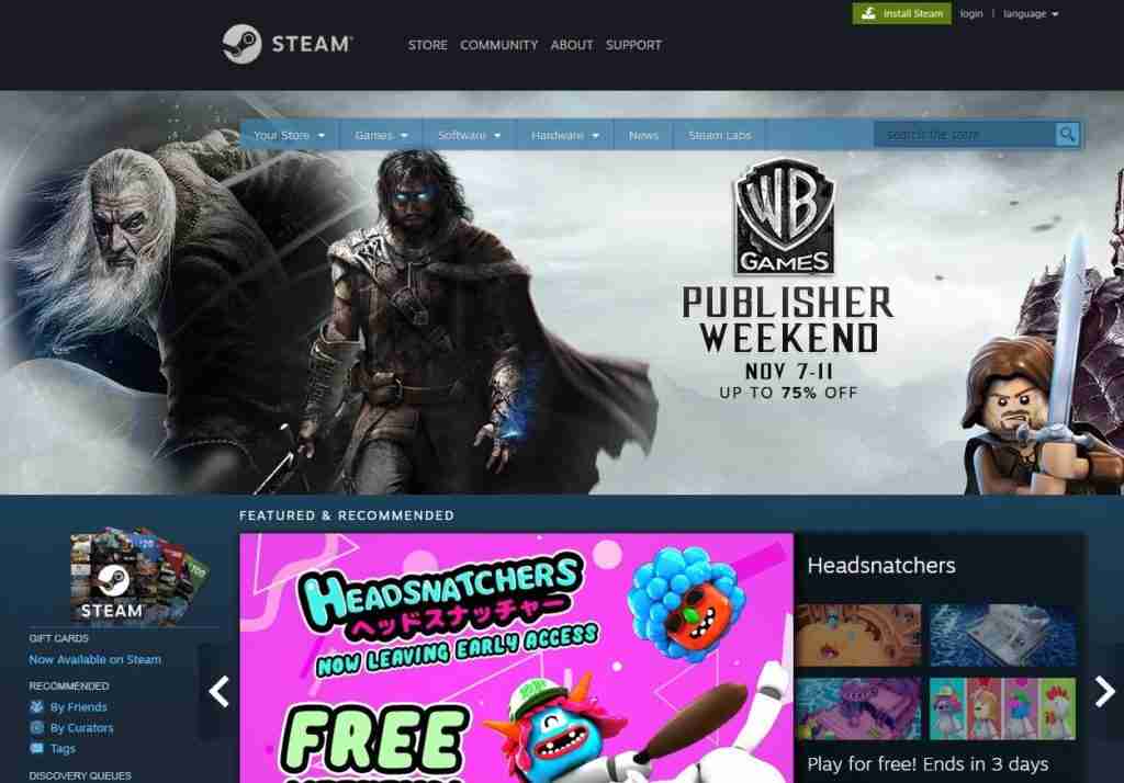 steam website Canada