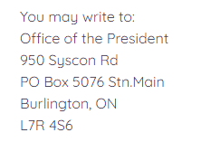 Cogeco write to president