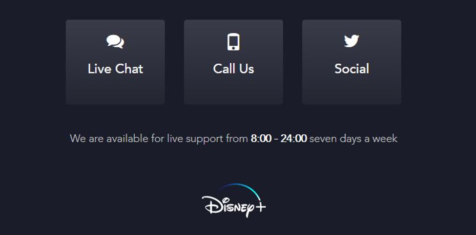 chat or call disney plus canada