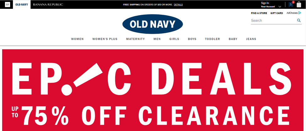 old navy support