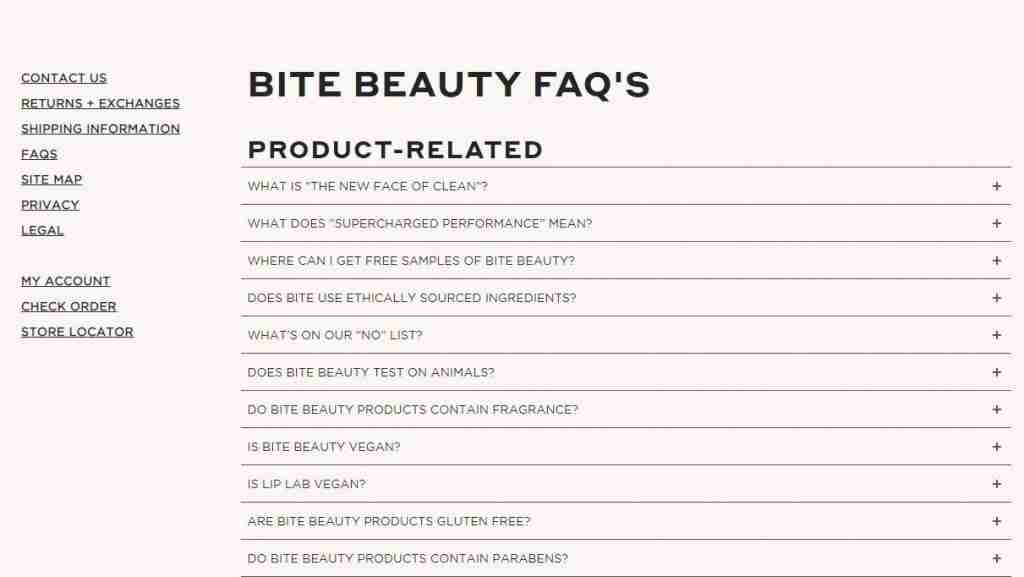 bite beauty faq