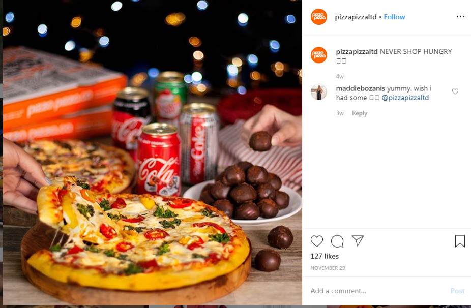 pizza pizza social media support