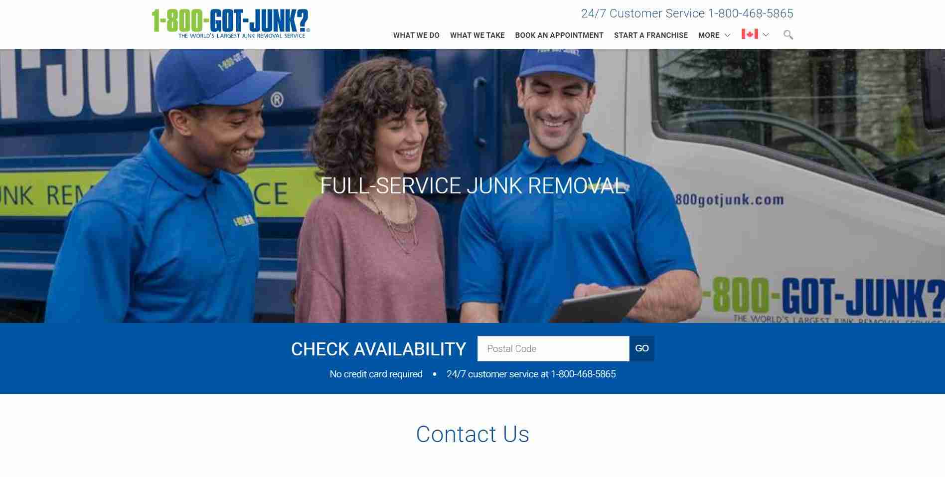  1-800-Got-Junk’s? Contact Us Page