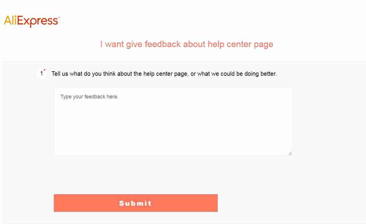 send feedback aliexpress