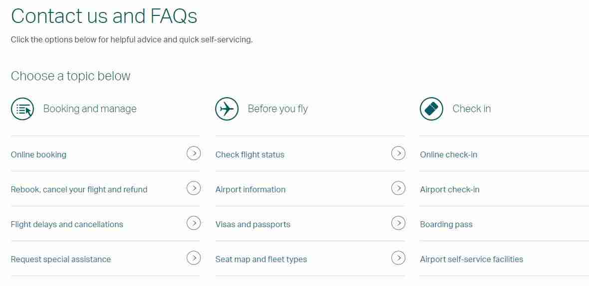 Cathay Pacific Menu and FAQs