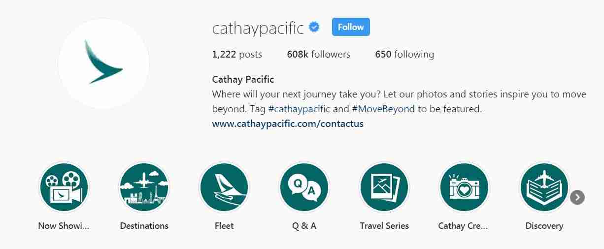  Cathay Pacific Instagram