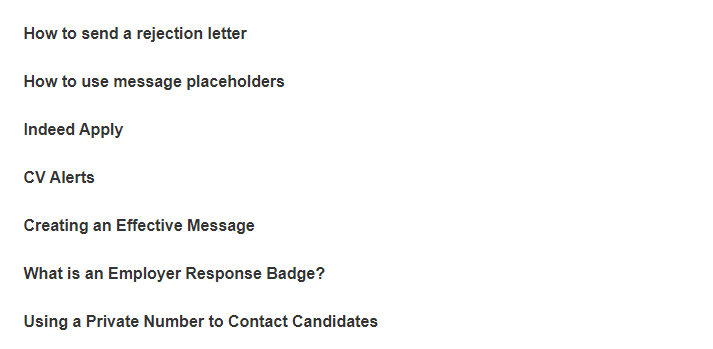 How to contact candidates on Indeed