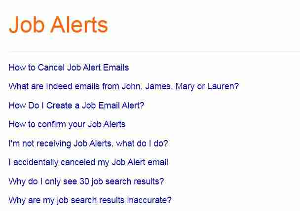 Indeed Job alerts FAQs