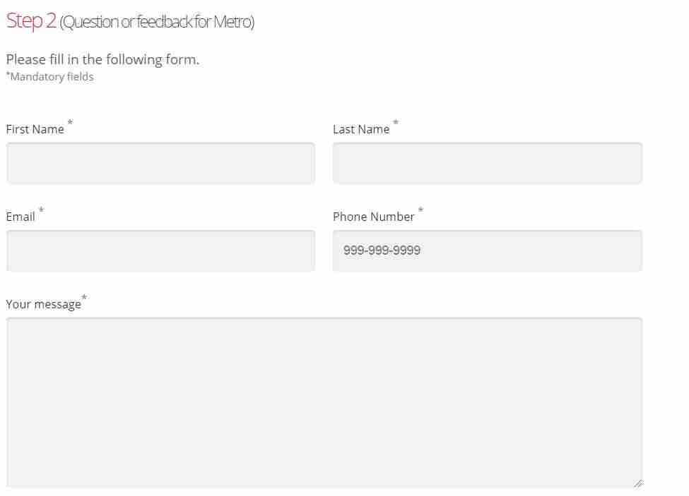Submitting a question or feedback on Metro Inc.