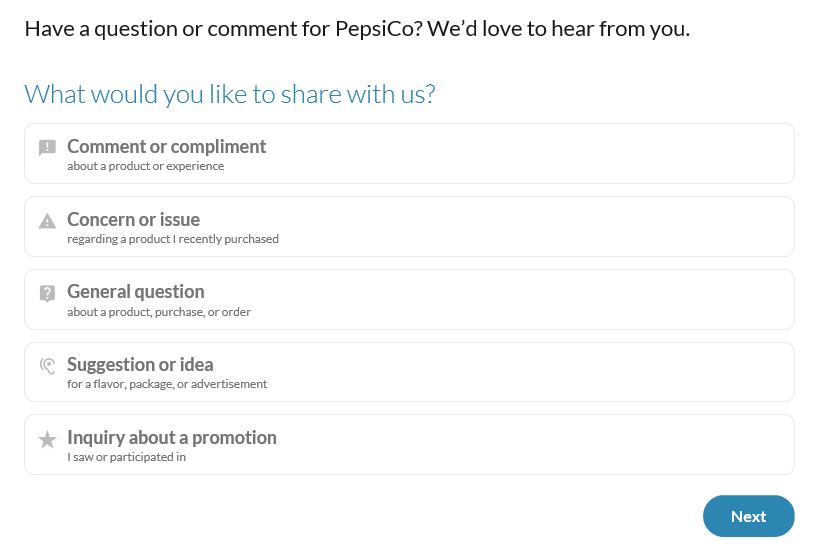 Email Service Forum Page of PepsiCo