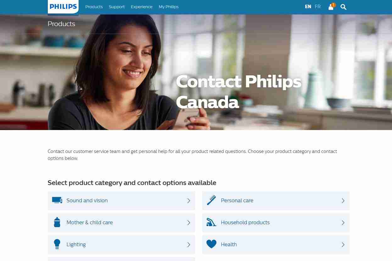 Philips Contact Page