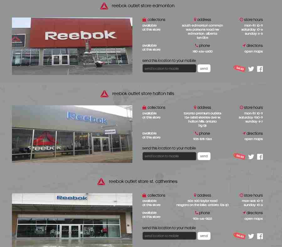 reebok canada phone number