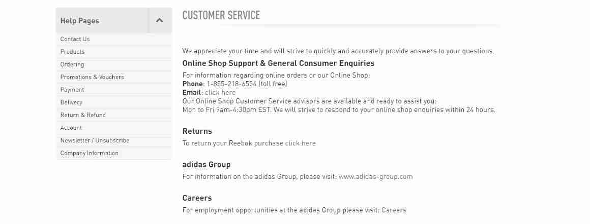 reebok email service