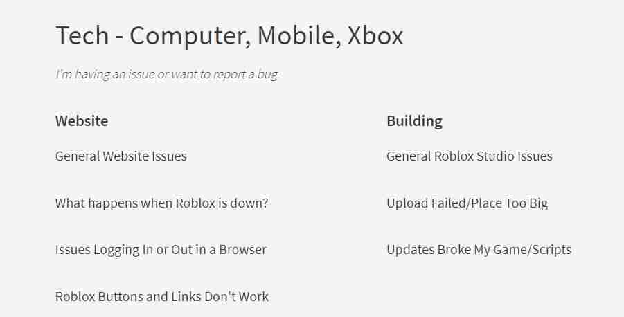 Roblox Technical issue guide