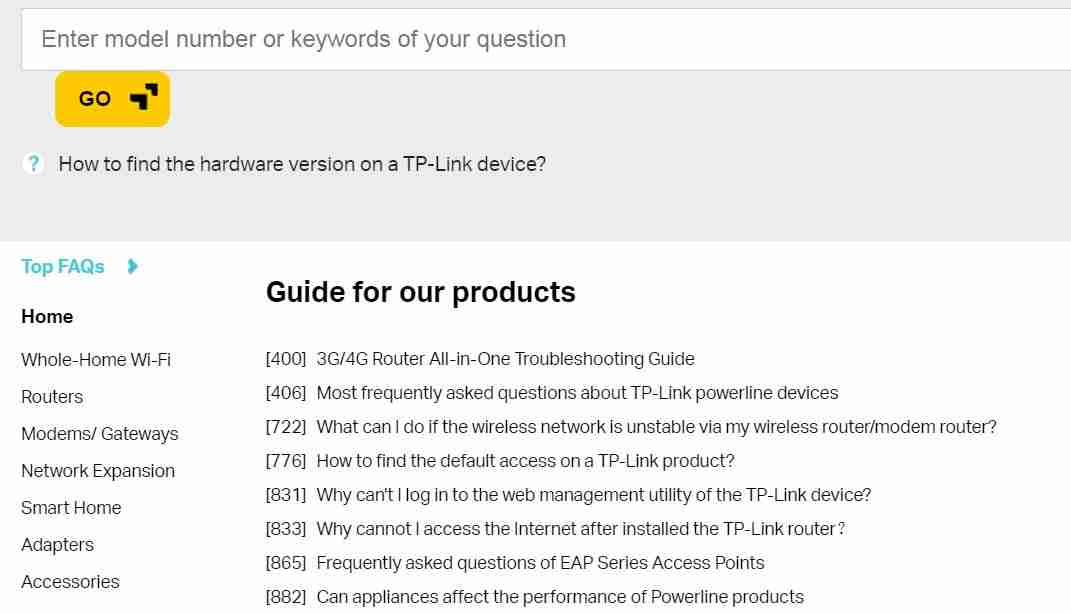 TP-link customer FAQs