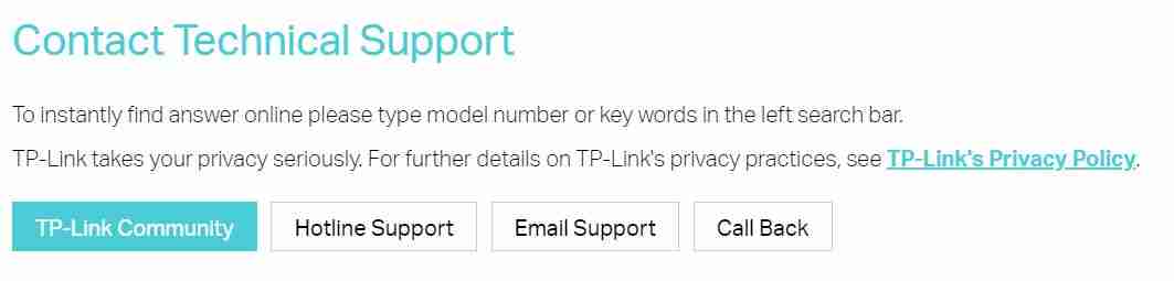 TP-link Technical support