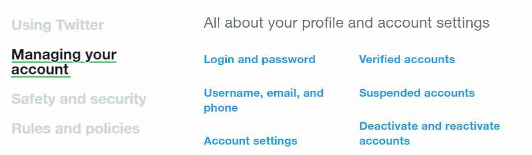 How to manage your account on Twitter