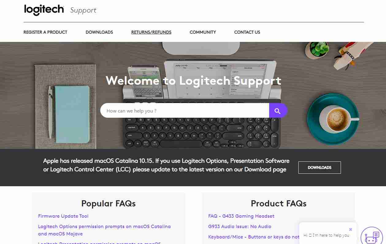 logitech-support-page